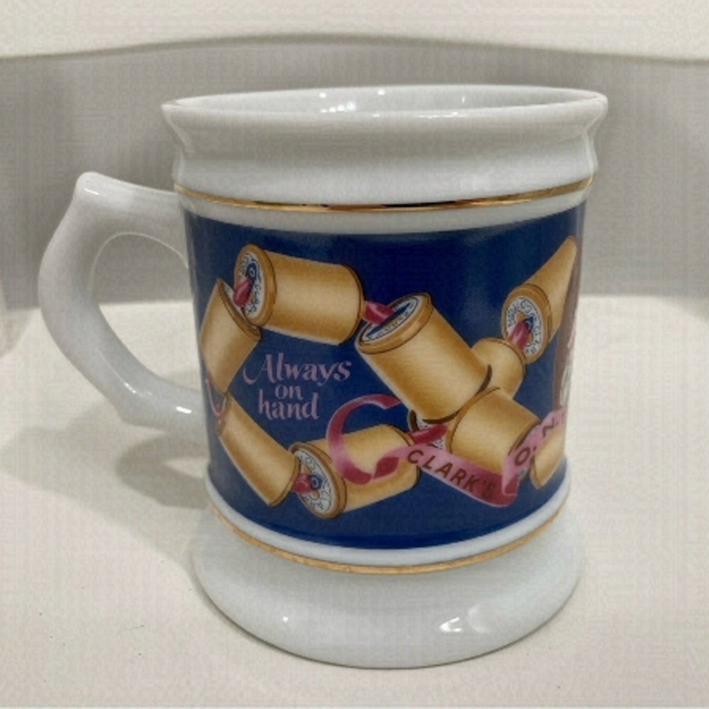 THE CORNER STORE PORCELAIN VINTAGE MUG COLLECTION CLARK’S THREAD MUG - 8oz